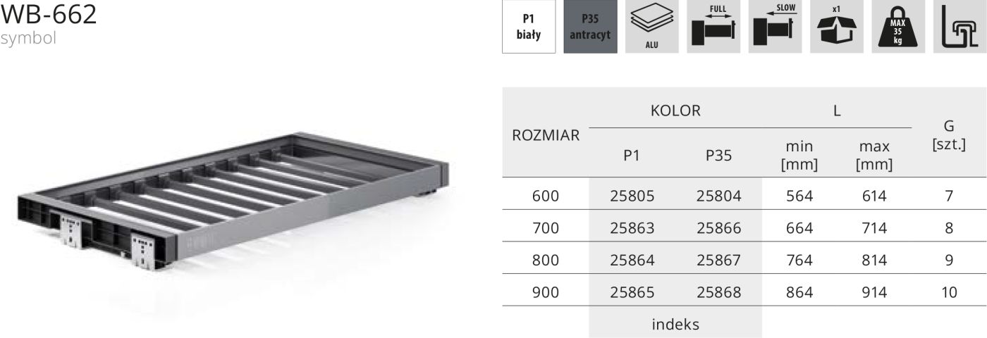 WB-662 Wieszak na spodnie