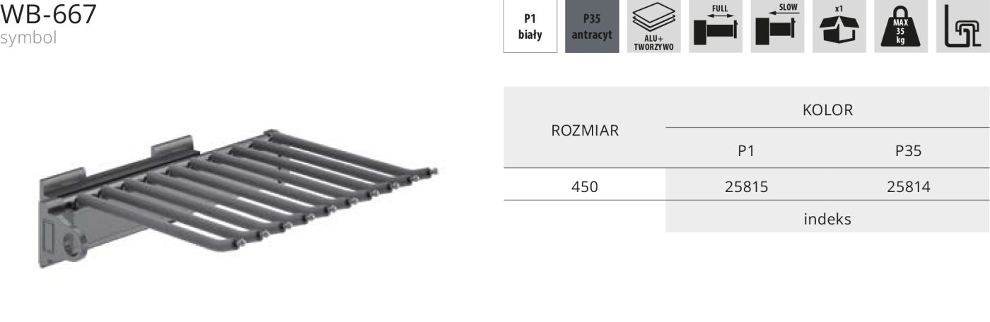 WB-667 Wieszak na spodnie