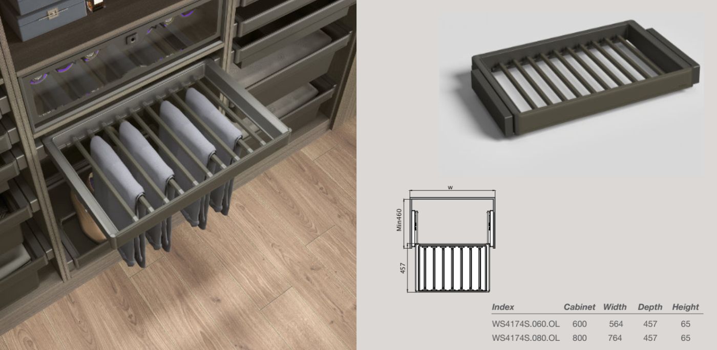 Półka wysuwna na spodnie W600/W800