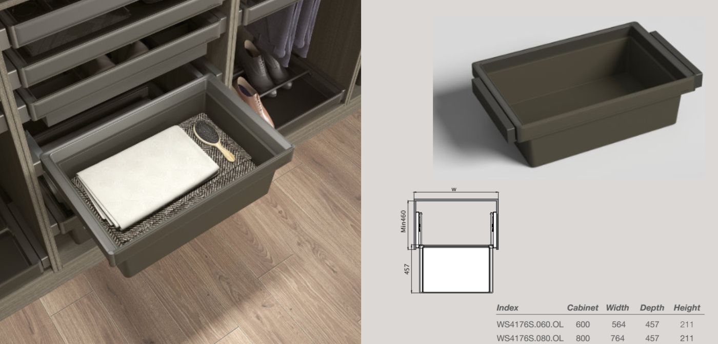 Półka wysuwna H211mm W600/W800